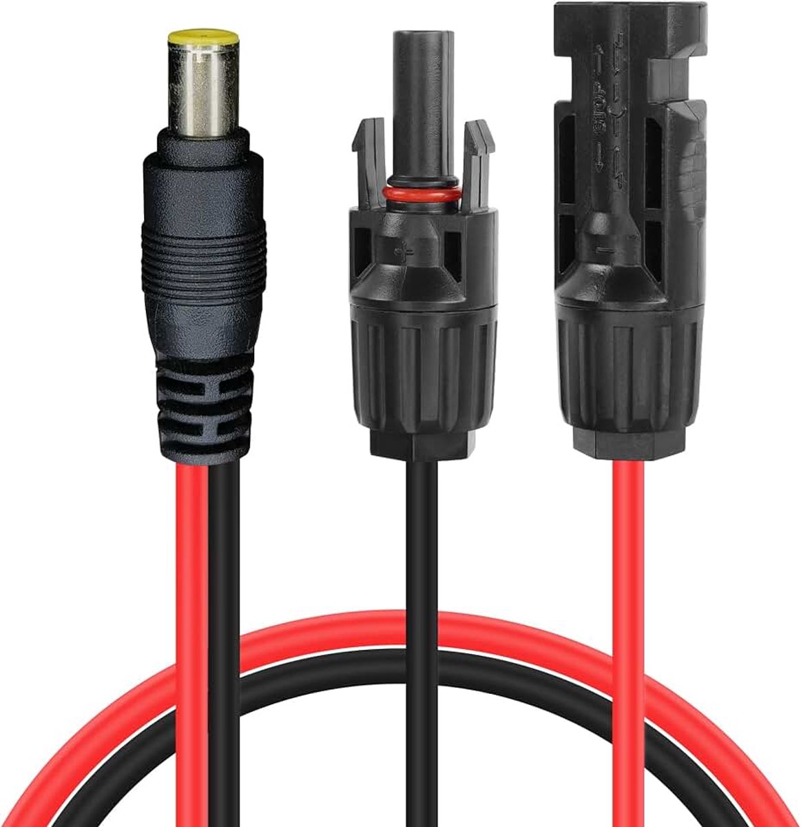 Zonnestekker naar DC-8 mm kabel, 12 AWG, 1 m DC7909, stekker voor Jackery Explorer 240, 500, 1000, Bluetti EB70, EB3A powerstation (4 mm², zonne-energie naar DC)