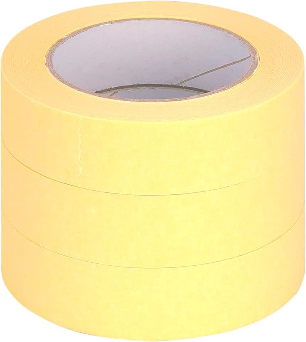 Verpacking 3 rollen crêpetape, 50 m lang, schildertape, breedte 30 mm