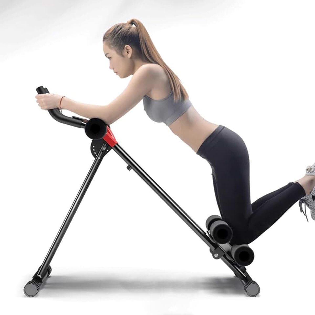 Machine, Ab Trainer Machine, Home Gym Apparatuur met 350 lbs belasting, buikspieroefeningsapparatuur voor full body shaping, opvouwbare ab crunch machine voor beginners