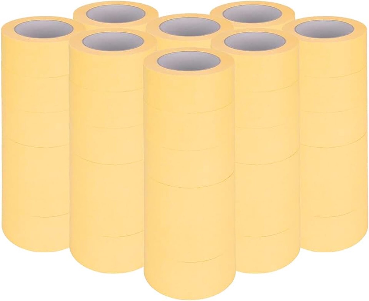 Verpacking 48 rollen crêpetape, 50 m lang, schildertape, breedte 50 mm