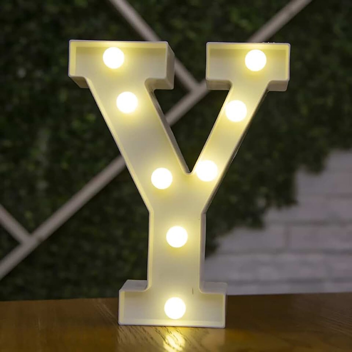 Letterverlichting LED-symboolvorm, alfabet plastic marquee tafellampen, verlichte woorden, verjaardag bruiloft feest alledaagse thuis wanddecoratie-Y
