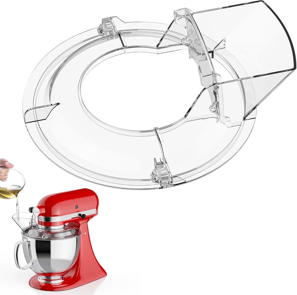 Roestvrijstalen deeghaak voor Kitchen Aid blender, K45DH kneedhaak voor KitchenAid 4.3 en 4,7/4,8 l kantelkop blender, roestvrij stalen deegopzetstuk voor KitchenAid, vaatwasmachinebestendig