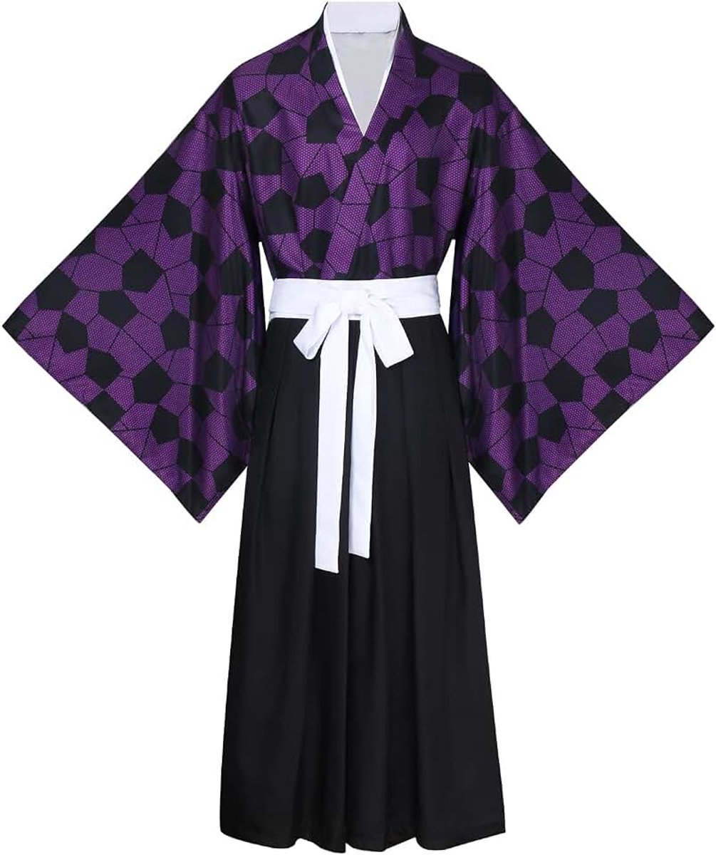 Cosplay Kostuum Anime Demon Tsugikuni Michikatsu Kimono Volledige Set Outfit voor Halloween Rekwisieten Volwassenen Mannen Fans