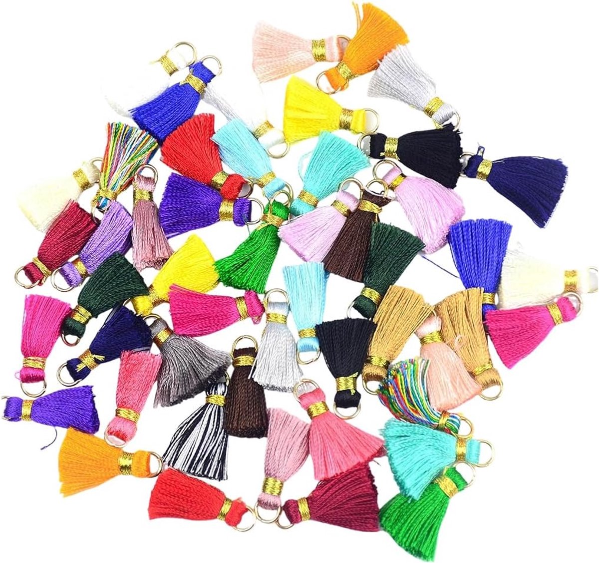 mini-kwasten, 30 stuks, kleurrijke kwastjes, hangende ornamenten, geschikt voor bladwijzers, oorbellen, sleutelhangers