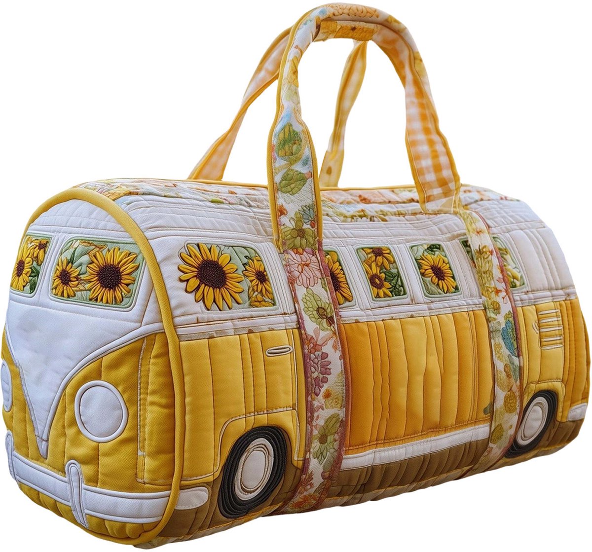 Textielen tas, retro bloemenprint in 3D-stijl, boho-stijl voor reizen en sport, meerkleurig, groot (18 x 9 x 9 inch)，27 modellen