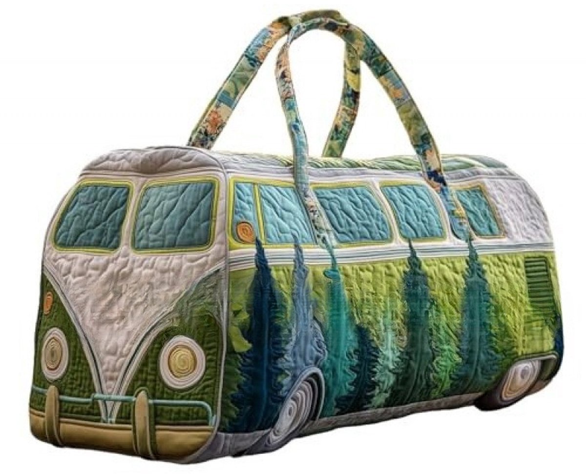 Textielen tas, retro bloemenprint in 3D-stijl, boho-stijl voor reizen en sport, meerkleurig, groot (18 x 9 x 9 inch)，130 modellen