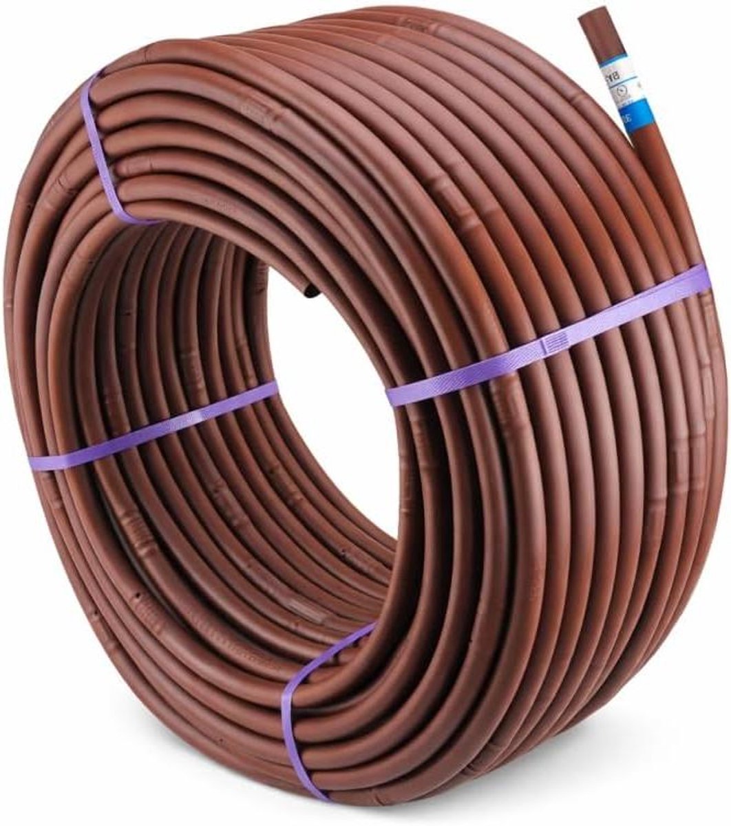 Zelfbalancerende buis - Druppelslang - Tuin bewateren - Anti-zuigdruppels - 100 meter - Bruin