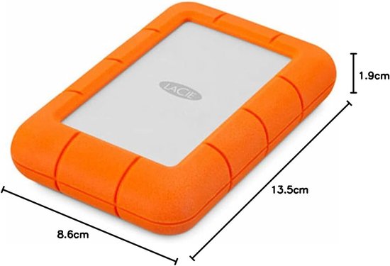 Externe Harde Schijf - Mobiele Opslag - Bestanden Opslaan - Schok Regen Drukbestendig - 2 TB - Oranje — afbeelding 2