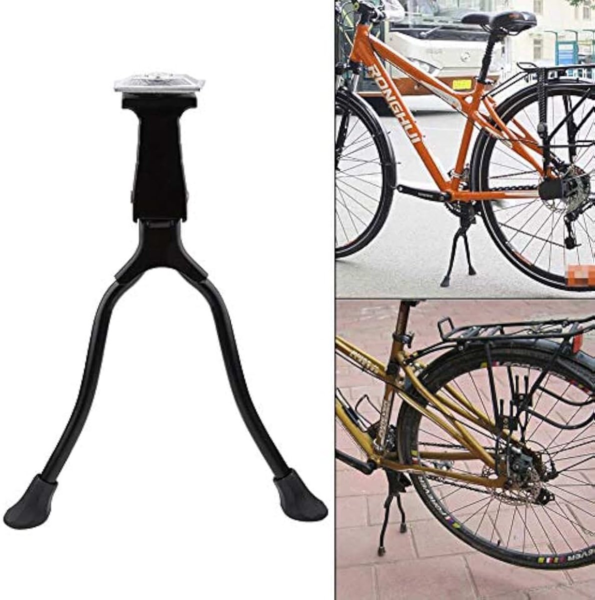 Aluminiumlegierung Doppelbein Fahrradständer Mitte Montieren Rennrad