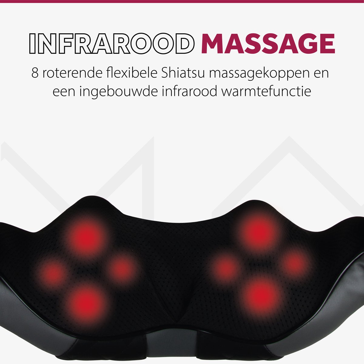Northwall Shiatsu Massagekussen - Nekmassage apparaat - Infrarood Warmtefunctie - Nek en Schouders Massage Kussen met Draagtas — cadeau in Cadeau-ideeën - foto 4