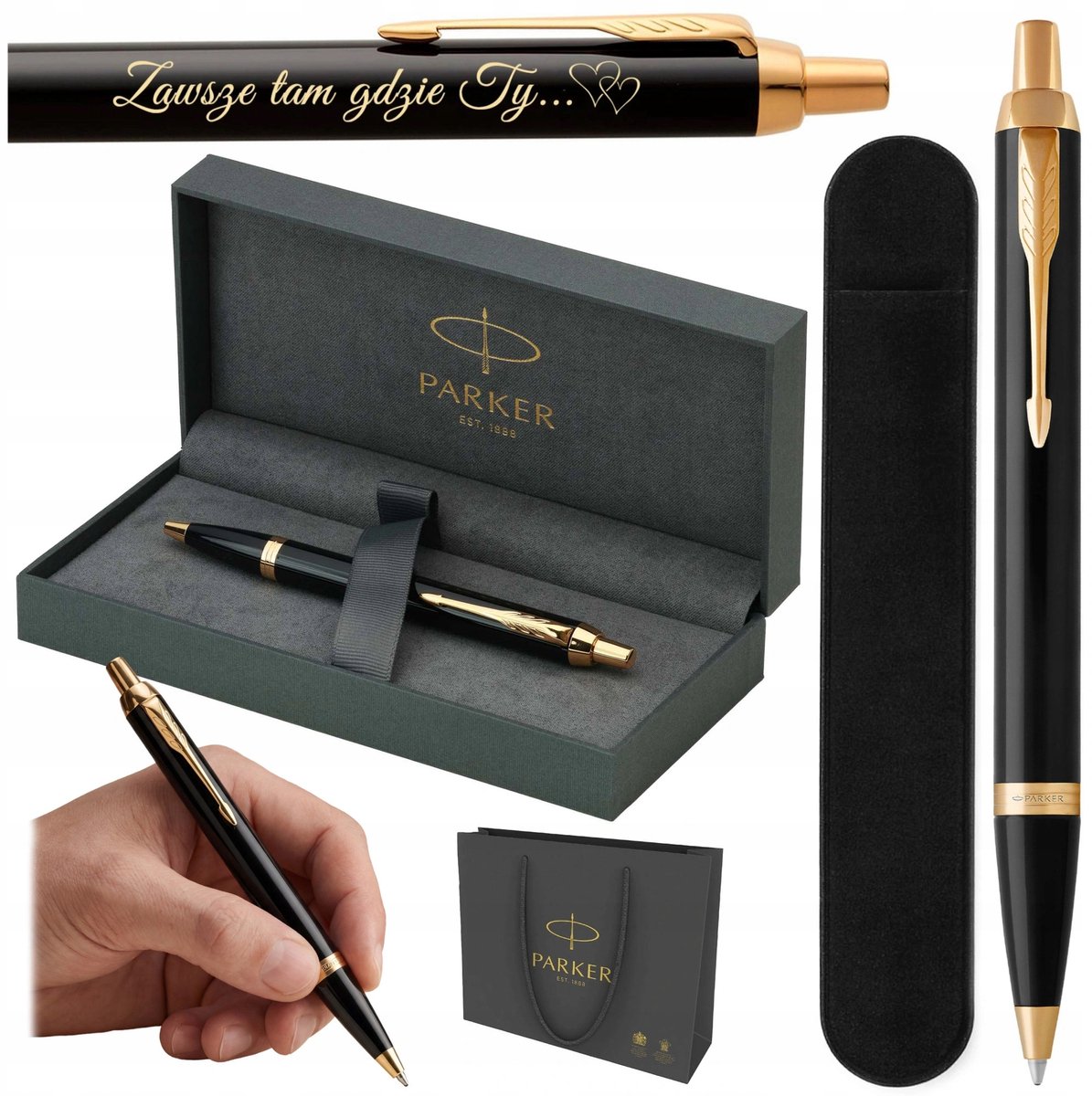 Parker IM Black Vulpen met gravure en luxe etui - perfect cadeau