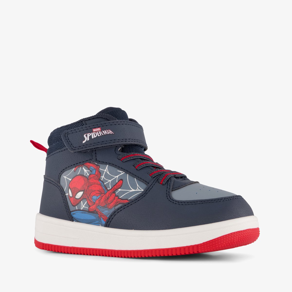 Spiderman jongens hoge sneakers blauw rood - Maat 30