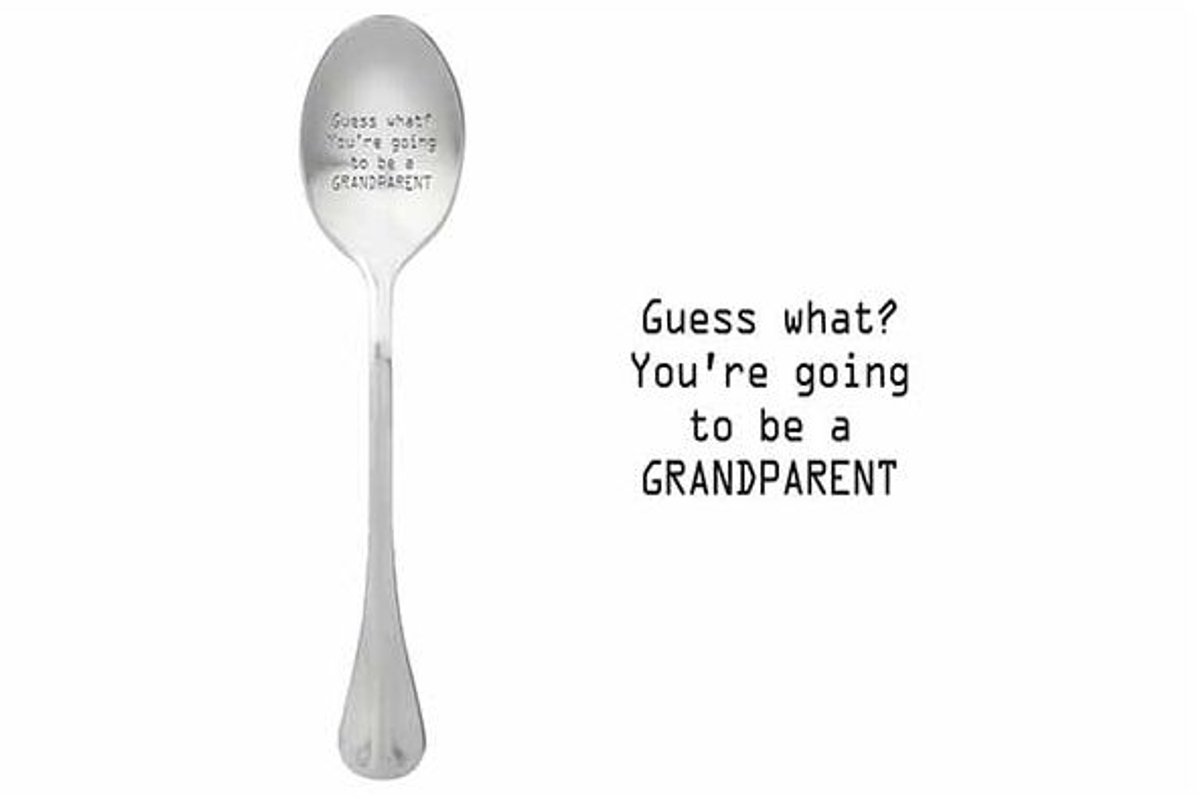 One Message Spoon Set6 Guess What- Youre Going To Be A Grandparent