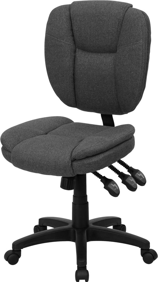 Ergonomische bureaustoel - Werkstoel - Comfortabel werken - Verstelbare rugleuning - 89 x 104 cm - Grijs