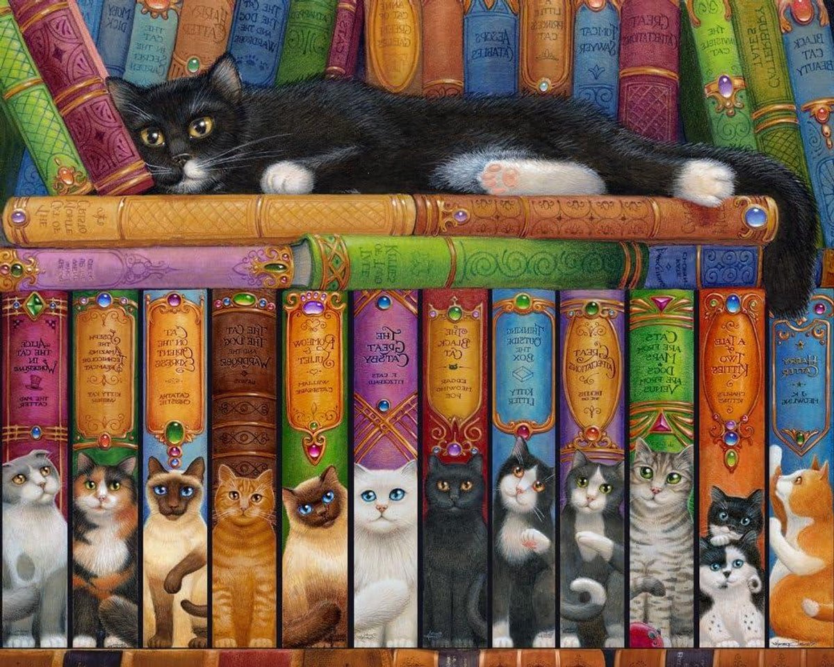 Legpuzzel - Puzzel Kat - Ontspanning Thuis - Uniek Kunstwerk - 1000 Stukjes - Meerkleurig
