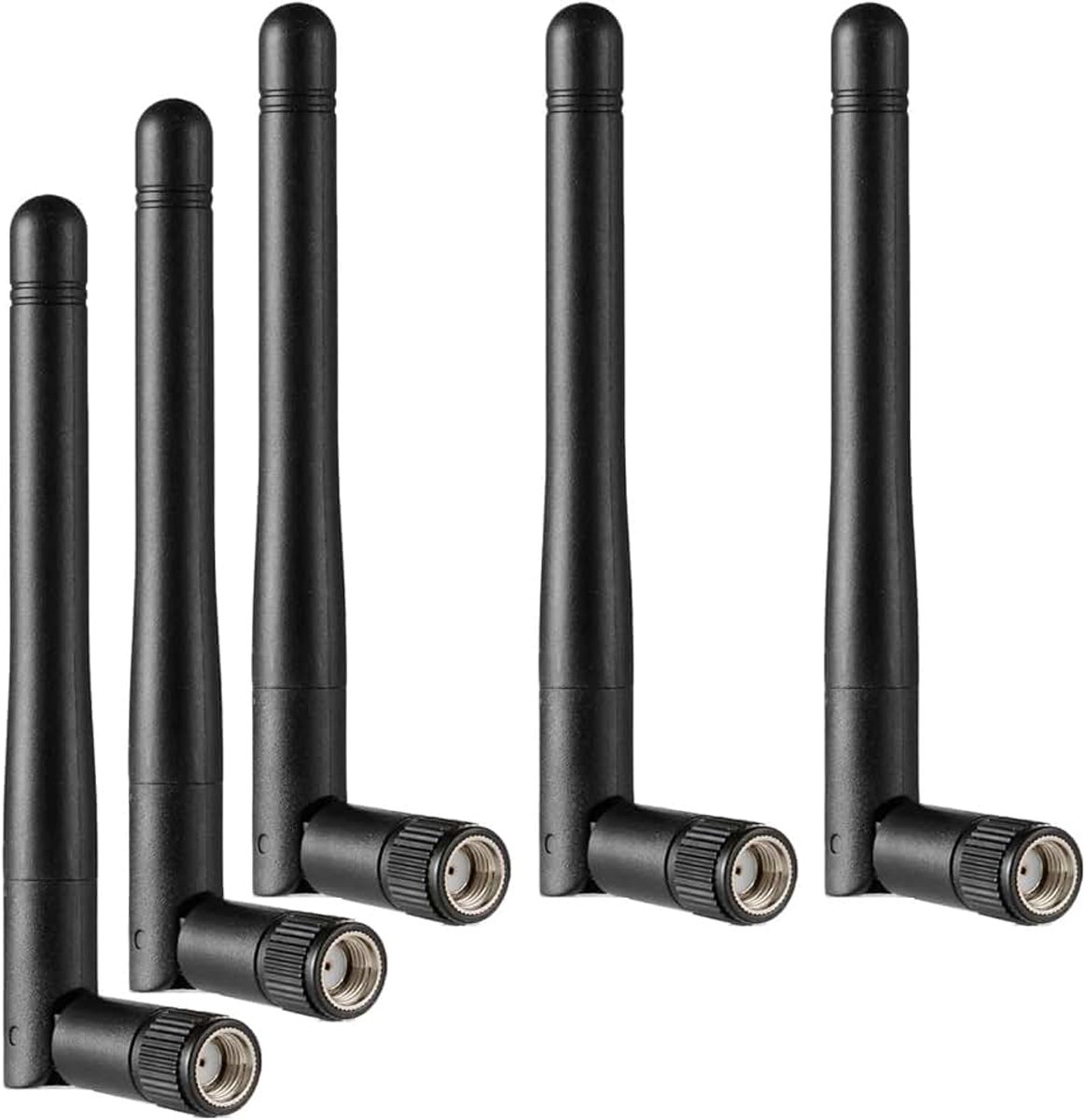 5 stuks 2,4G/5G Dual Band WiFi RP-SMA antenne, dual-band wifi-antenne voor wifi-kaart/draadloze netwerkrouter/wifi-booster/PCI/IP-camera/antenne wifi-camera