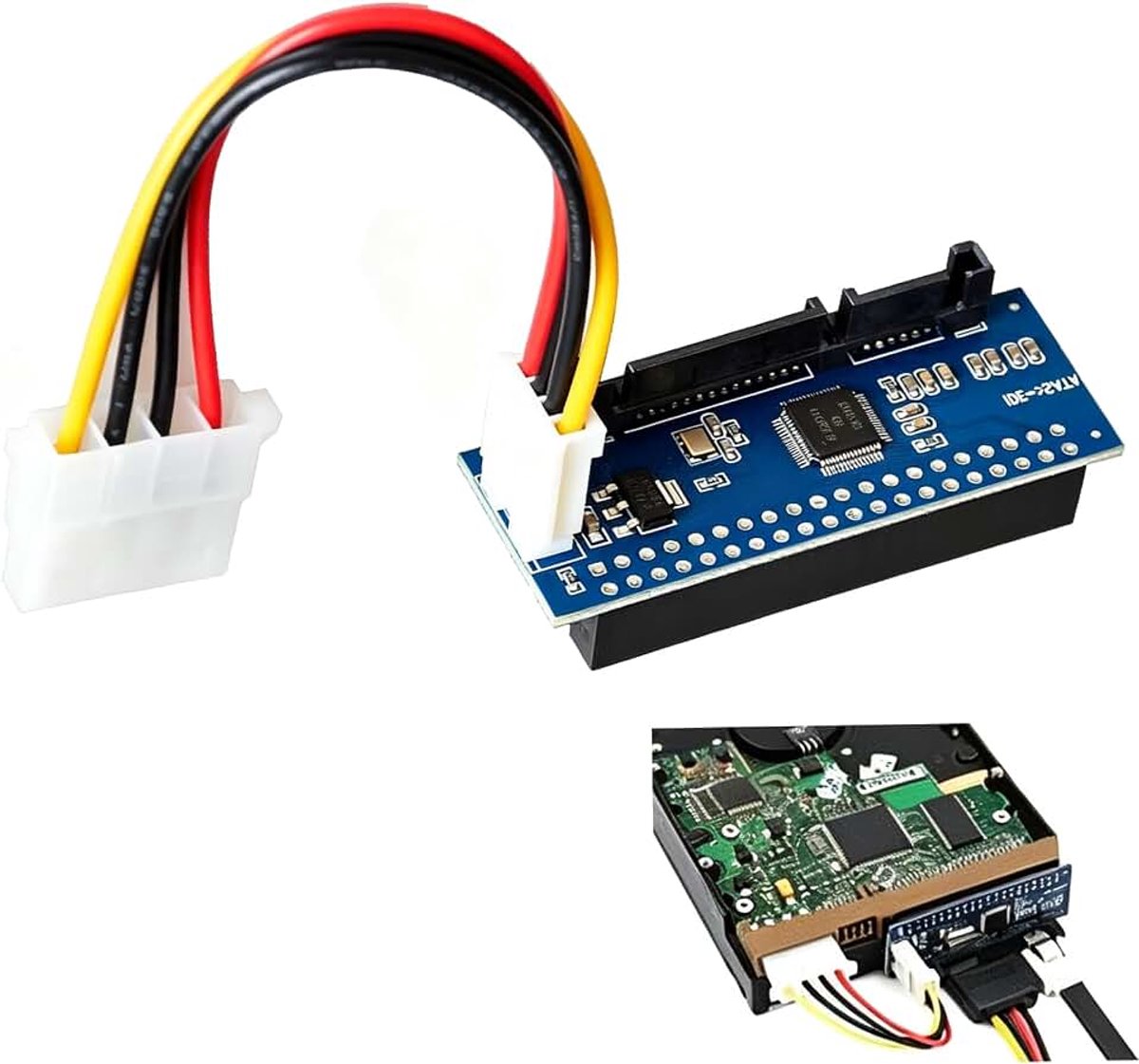 Naar SATA adapter, 40-pins harde schijf naar SATA bus converter adapter PCBA voor desktop pc 3,5 inch HDD IDE HDDs PATA-naar-SATA adapterkaart