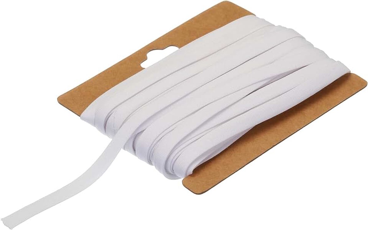 1/4 inch dubbel gevouwen biasband katoen continu bias plakband voor naaien zomen quilten zoom binden handwerk (wit 30,5 m)