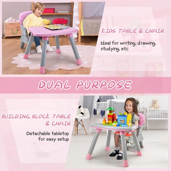 Kinderstoel met Tafel - Babystoel Kinder eetstoel - Veilig Eten en Spelen - 6-in-1 Multifunctioneel — afbeelding 5