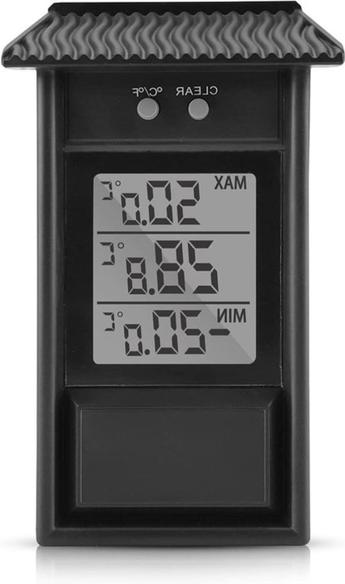 Digitale Thermometer voor Binnen en Buiten, Waterdichte Muur Thermometer met Max. en Min. Temperatuurweergave, Tuin Thermometer en Temperatuurmeter
