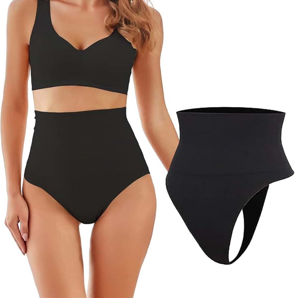 Dames - Premium buikcontrole lijfjebroek, T-string taille en heuplift - Perfect voor feest/dans/cocktailfeest of dagelijks gebruik