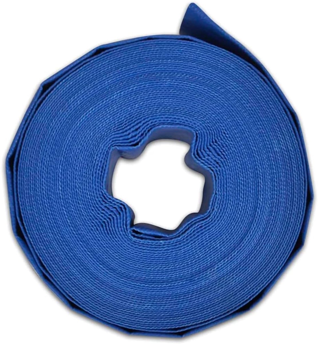 Platte Tuinslang - PVC Slang - Water Transport - Versterkt Materiaal - 100 meter - Blauw – foto 3