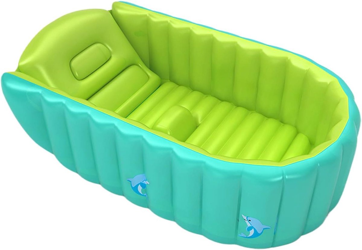 Opblaasbaar Babybad - Draagbaar Badje - Veilig Baden - Anti-slip Bodem - 82x55x30 cm - Veelkleurig
