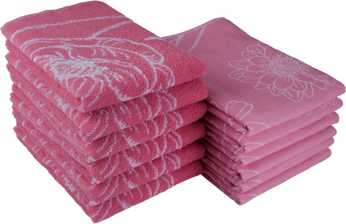 Keukenhanddoeken set 12-delig - 100% katoen - Oeko-Tex gecertificeerd - ideaal voor dagelijks gebruik - SnelShoppen