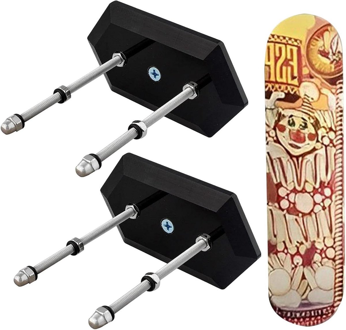 Skateboard Hanger Wandrek Board Skateboard Opslag Sterk Acryl Metaal 9 x 5 x 8 cm