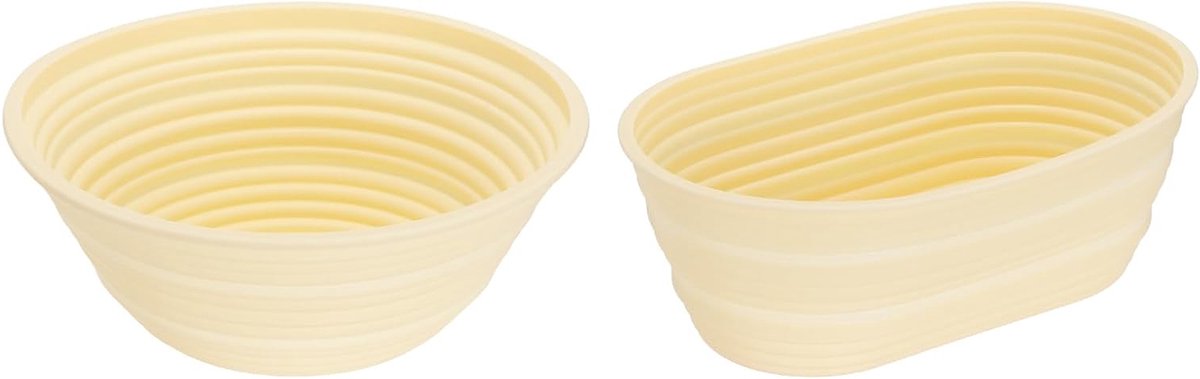 Gaarmandjes Brood - Broodvormen - Brood Bakken - Antiaanbaklaag - Set van 2 - Lichtgeel