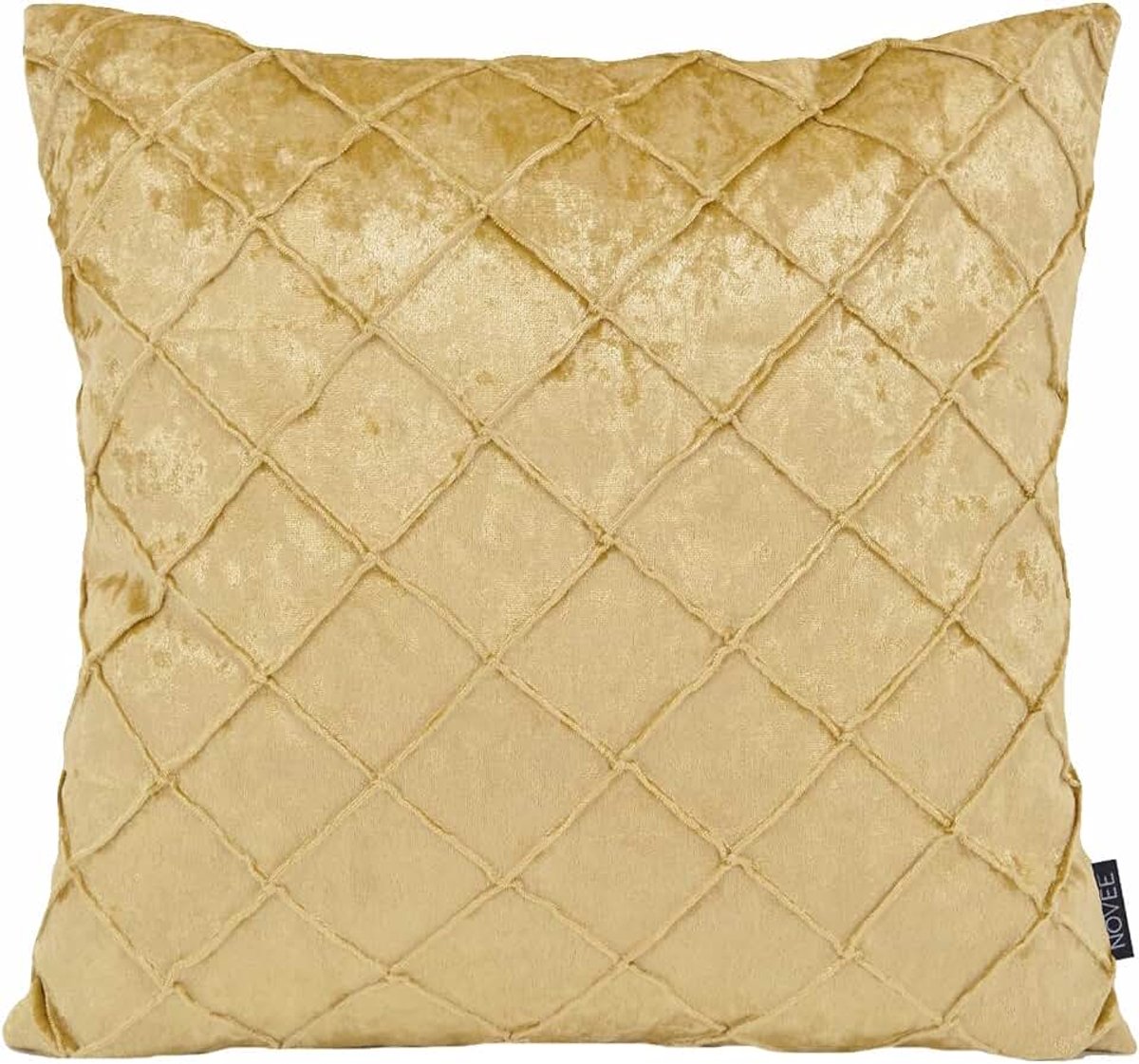 Velvet Cross Beige | 45 x 45 cm | Velvet/Polyester
