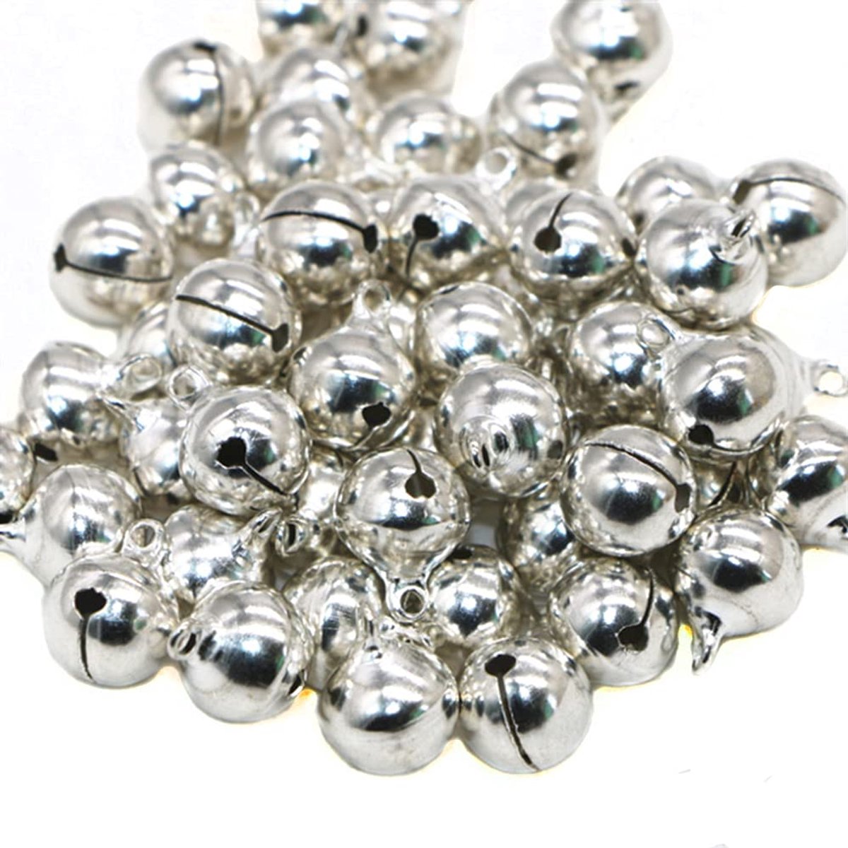Belletjes, belletjes, klemmen van ijzer met oogje, kerstversiering voor bruiloften, sieraden, sieraden, 8 mm