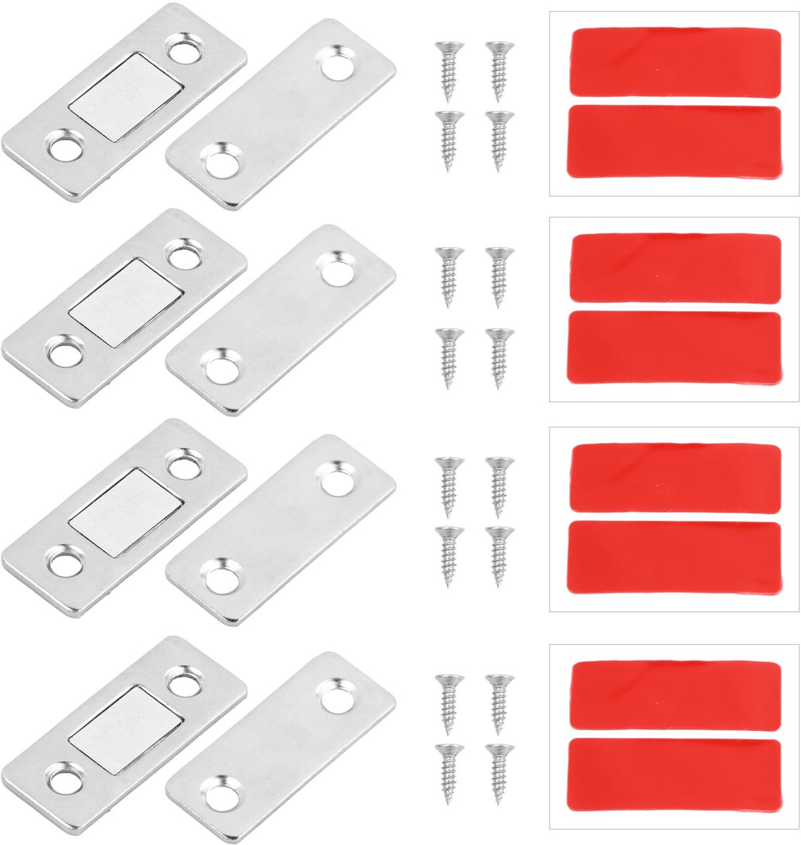 Magneetsluiting met schroeven voor kastdeuren, kastsloten, laden, ultradun