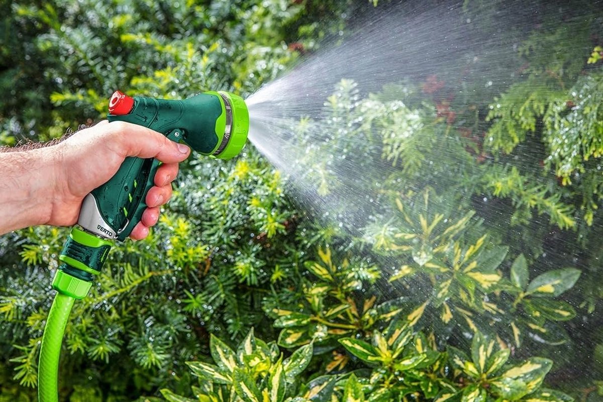 Slanghaspel Set - Tuinslang Compleet - Tuin Bewateren - Inclusief Sproeier - 20 Meter - Groen – foto 6