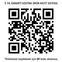 QR-code voor het registreren van het product voor 5 jaar garantie.