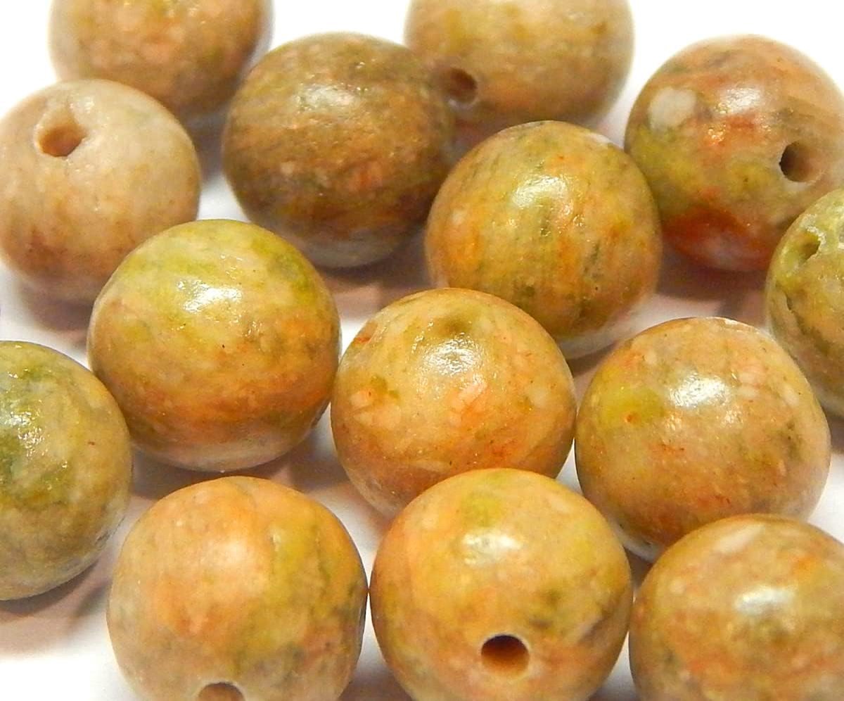 Kralen, 4 mm, halfedelsteen sierkralen, siersteen, rond, 50 stuks edelstenen kralen met gat om te rijgen (unakit-steen jaspis)