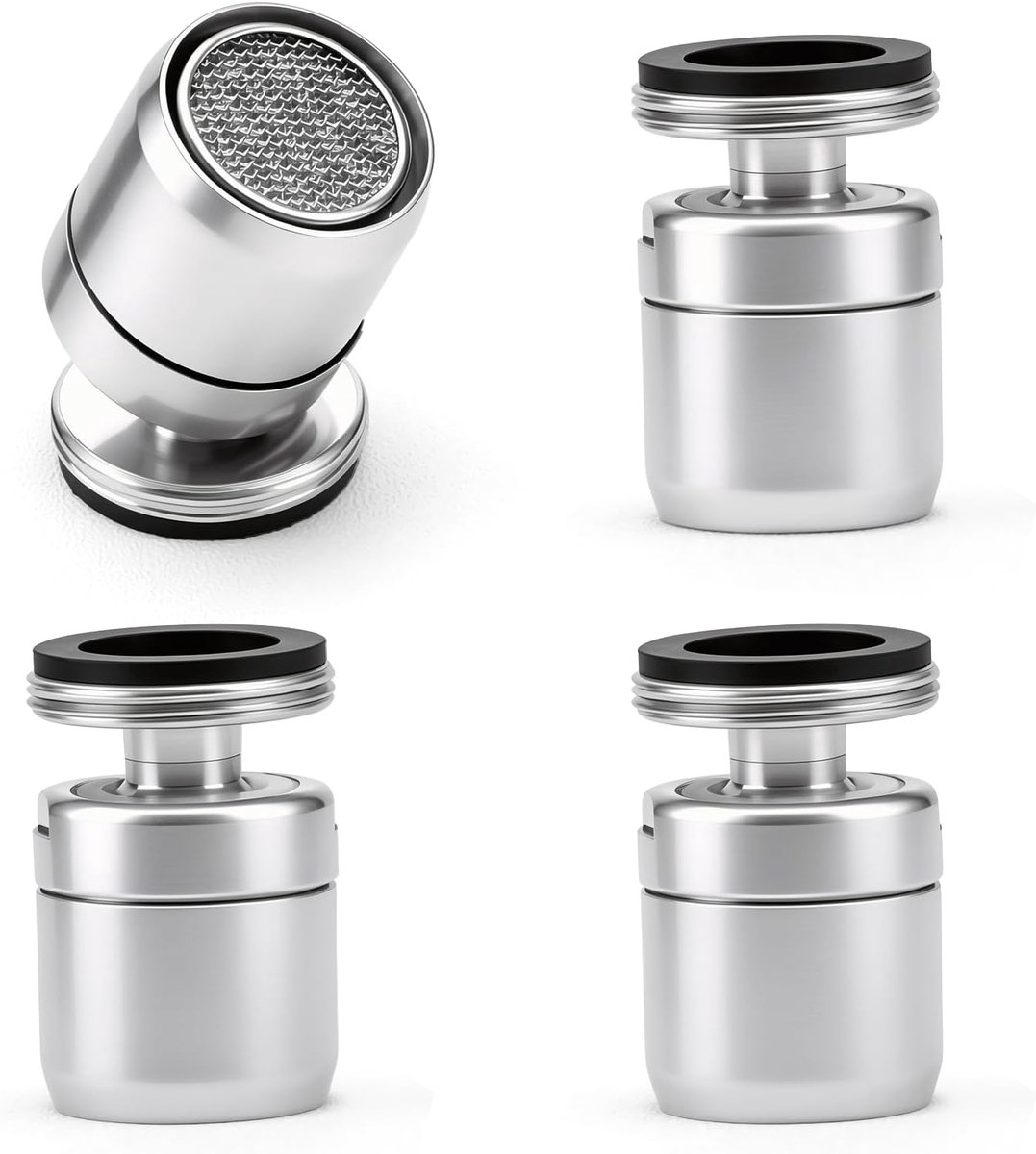Set van 4 Stuks 24 mm Kraanbeluchter voor de Keuken, Geverfd Koperen Kraanbeluchter, Bespaart Water en Energie, Kraanfilter, Geschikt voor Keuken- en Badkamerkranen
