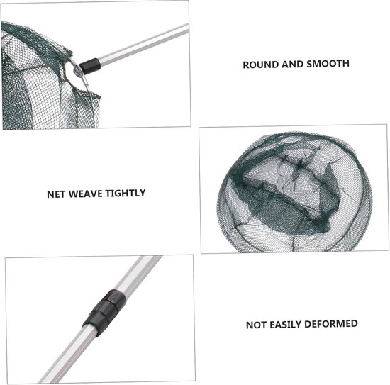 Vissersnet - Schepnet Visnet - Vissen - Opvouwbaar gaas - 150 cm - Zwart — afbeelding 4