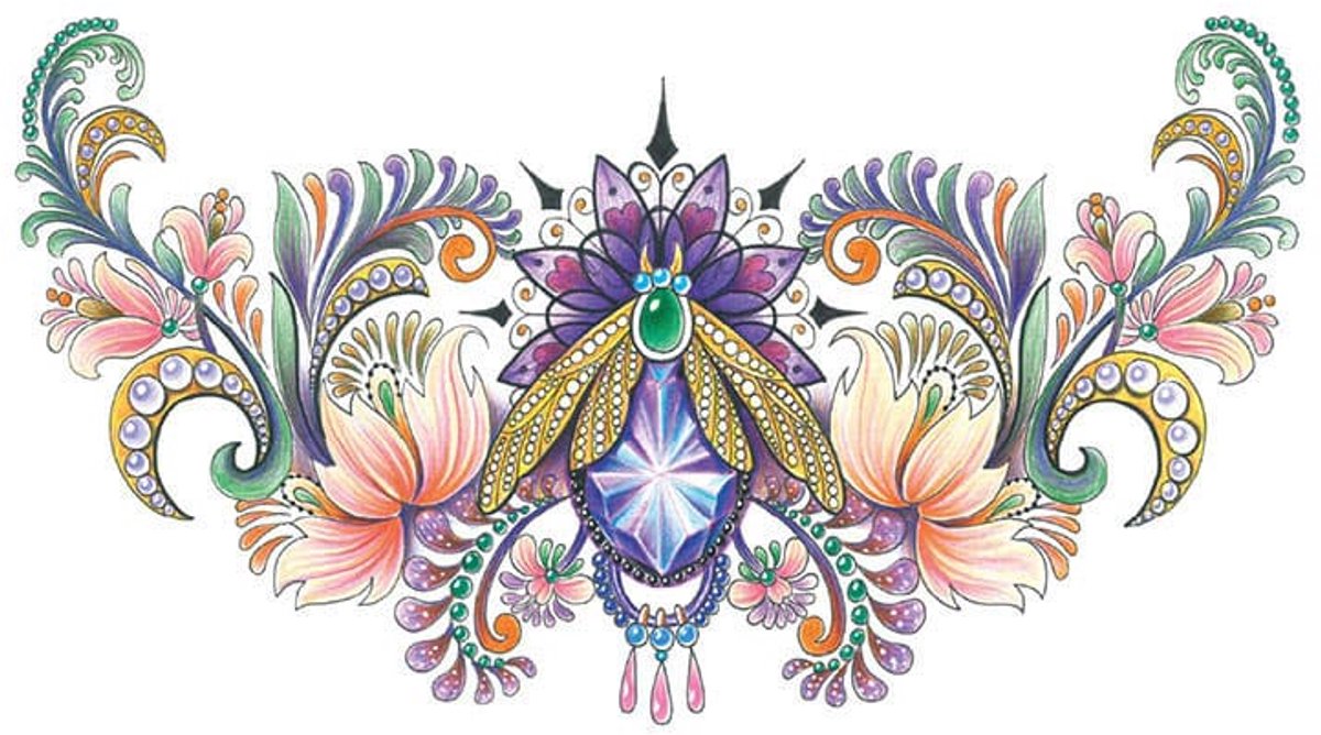 Tijdelijke tattoo bloemen royal 3 dagen