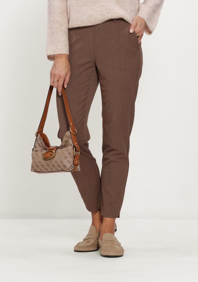 Object Objlisa Slim Pant Noos Broeken Dames - Bruin - Maat 38