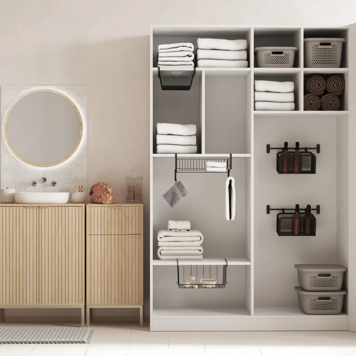 Hangmand onder plank kledingkast organizer Five® - Zwart - Ophangen zonder boren