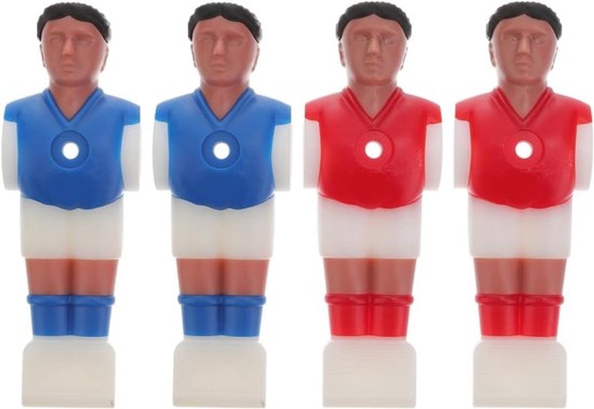 Tafelvoetbal Figuren voor 1.4m Tafel - Set van 4 Stuks in Rood en Blauw voor Tafelvoetbal Spelletjes en Competities