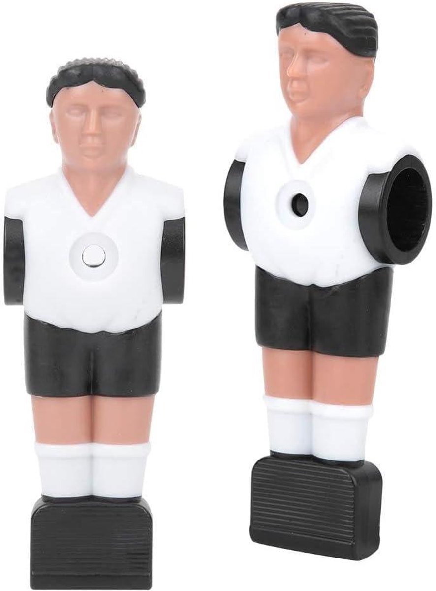 Tafelvoetbalspel Figuren - Tafelvoetbal Vervangingen - Spel Verbeteren - Toernooi Stijl - 11 Stuks - Wit Zwart