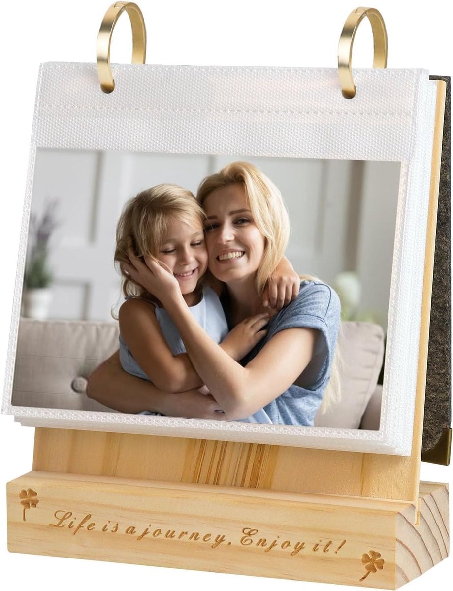 SnelShoppen - Fotoalbum 6x4 inch voor 60 foto's, Slipping fotoboek, Perfect cadeau voor Mama, Oppas, Tante en Zus, Ideaal voor Feesten en Herinneringe