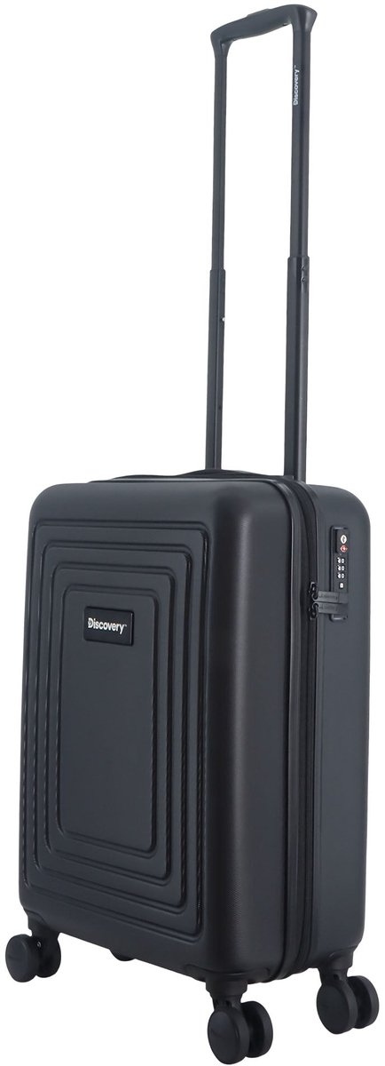 Discovery Coast Harde Handbagage Koffer / Trolley / Reiskoffer - Small - 41 Liters - Zwart - Zwart / Small