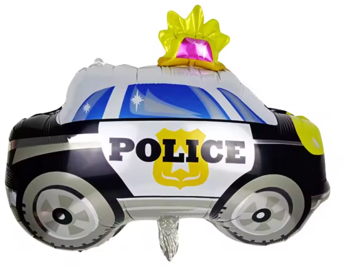Scoby - Politie ballon - Folieballon - Politieauto ballon - Police Car Balloon - Feestdecoratie - Verjaardag - 74X65CM