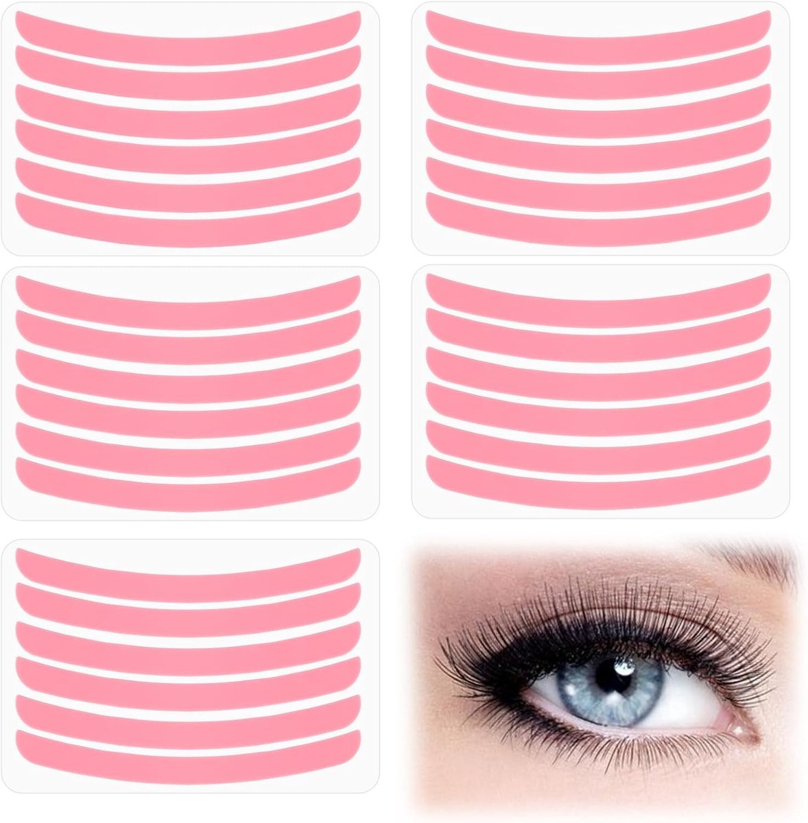 30 Stuks Herbruikbare Wimperlift Ribbons, Siliconen Pads en Shields voor Perfecte Wimperlifting en Make-up Tools