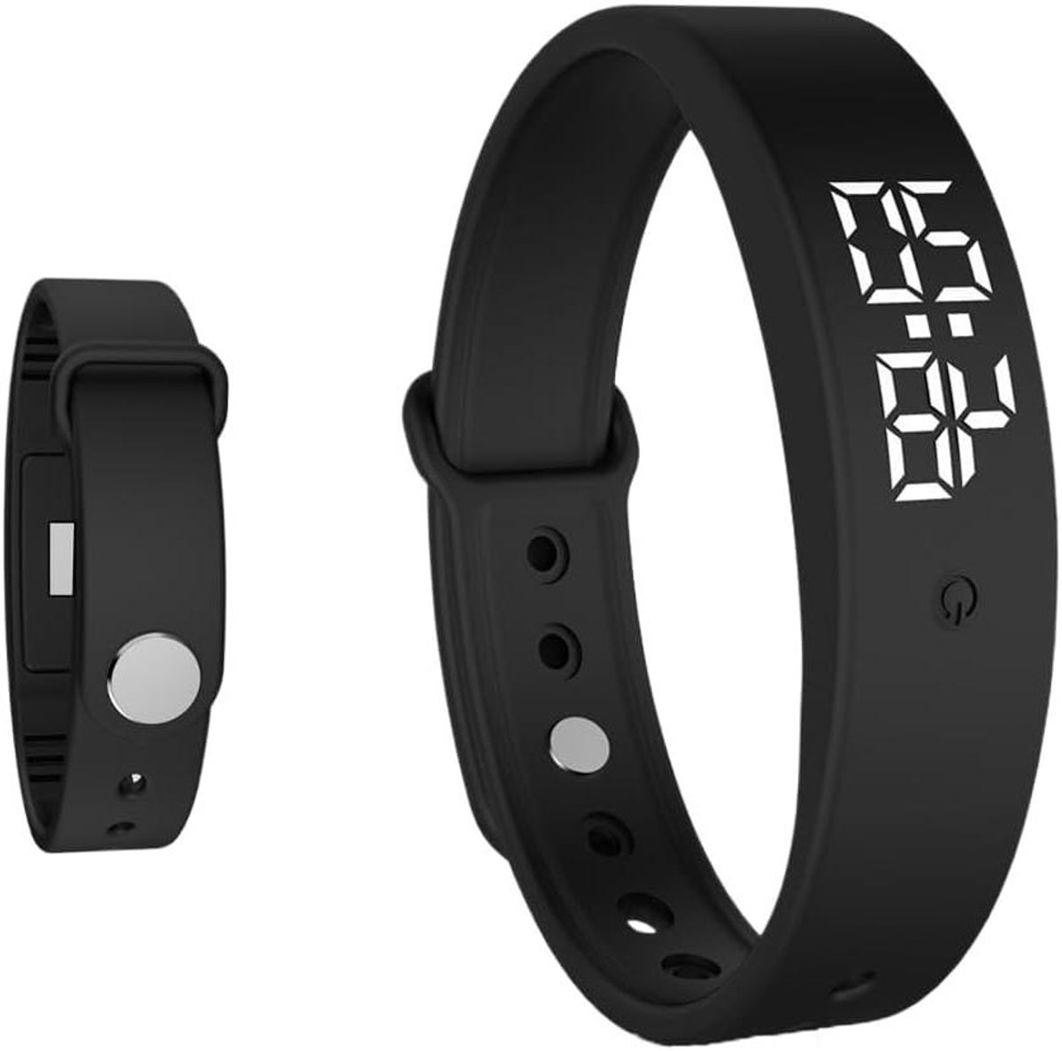 Trilwekker Armband - Stille Vibratiewekker - Herinnering Instellen - Onopvallend Alarm - 10 x 3 x 2 cm - Zwart