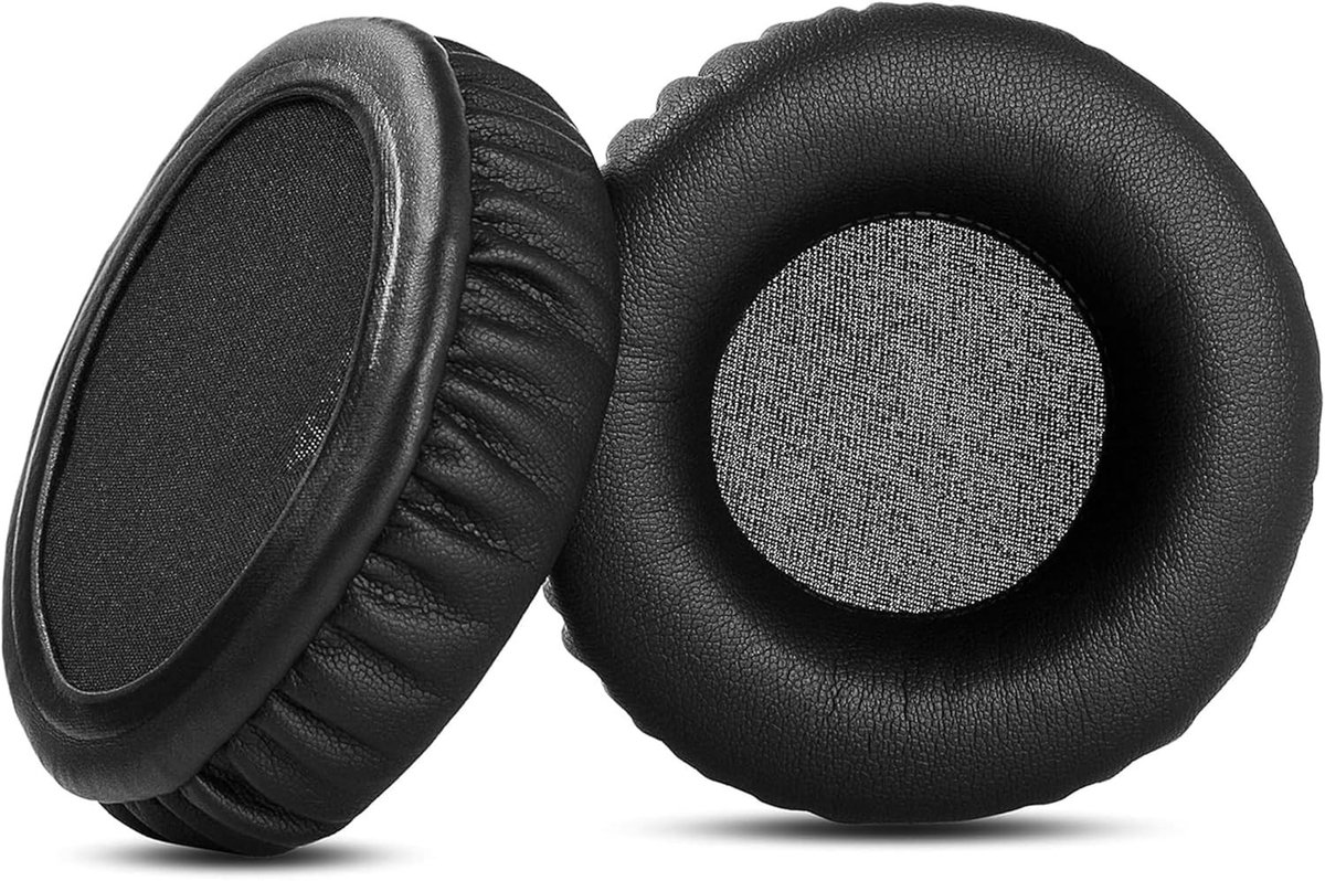 Vervangende Oorkussens 55mm voor Over-Ear Koptelefoons, Comfortabel en Geluidsisolerend met Proteïne Leer en Foam