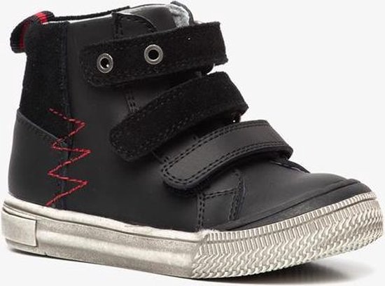 TwoDay leren jongens sneakers - Zwart - Maat 24 | bol.com